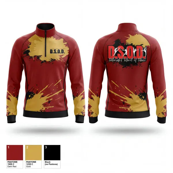 Quarter Zip Jacket, Deborah's School of Dance, , Teamtime, Team time, sublimation, custom sports apparel, team uniforms, spirit wear, spiritwear, sports uniforms, custom shirts, team store, custom team store, fundraiser sports, apparel fundraiser