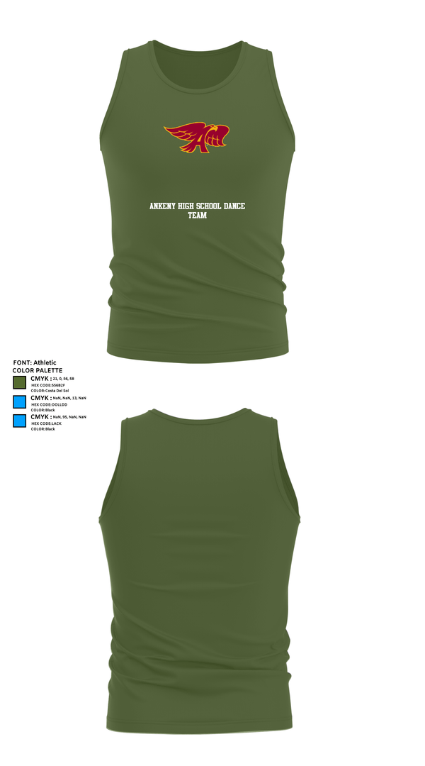 Tank Top, Ankeny High School Dance Team, Spirit Store, Teamtime, Team time, sublimation, custom sports apparel, team uniforms, spirit wear, spiritwear, sports uniforms, custom shirts, team store, custom team store, fundraiser sports, apparel fundraiser