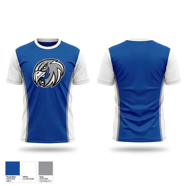Soft Poly Tee Cotton Like Feel, York Falcons, Cheer, Teamtime, Team time, sublimation, custom sports apparel, team uniforms, spirit wear, spiritwear, sports uniforms, custom shirts, team store, custom team store, fundraiser sports, apparel fundraiser