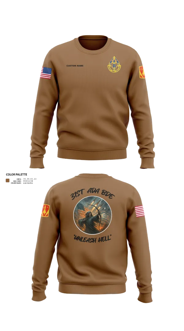 Crew Neck Sweatshirt, HHB, 31st ADA BDE, , Teamtime, Team time, sublimation, custom sports apparel, team uniforms, spirit wear, spiritwear, sports uniforms, custom shirts, team store, custom team store, fundraiser sports, apparel fundraiser