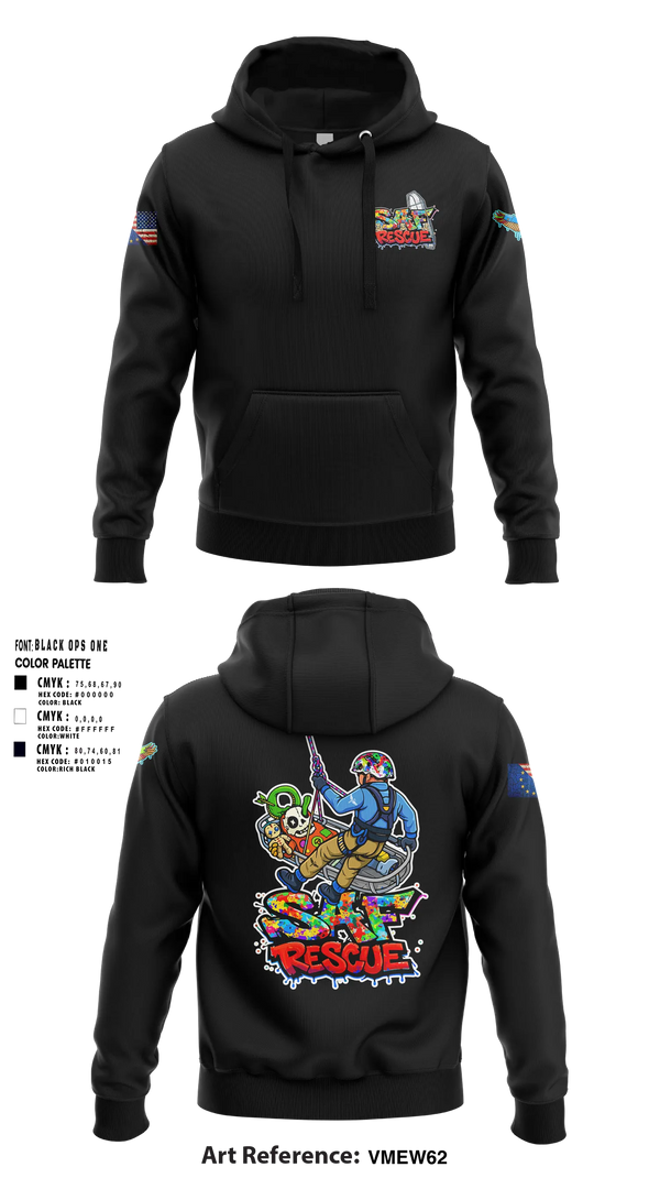 Hoodie, VooDoo RESCUE, Fire Department, Teamtime, Team time, sublimation, custom sports apparel, team uniforms, spirit wear, spiritwear, sports uniforms, custom shirts, team store, custom team store, fundraiser sports, apparel fundraiser