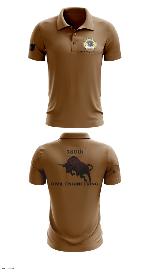 Short Sleeve Performance Polo, 189th Civil Engineering, Air Force, Teamtime, Team time, sublimation, custom sports apparel, team uniforms, spirit wear, spiritwear, sports uniforms, custom shirts, team store, custom team store, fundraiser sports, apparel fundraiser