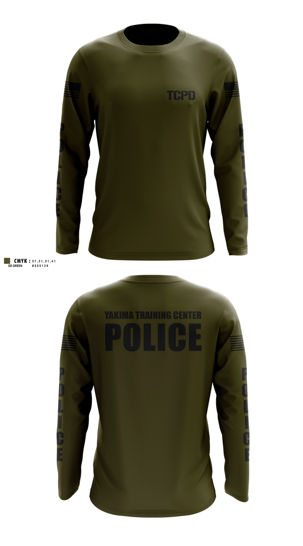 Long Sleeve Performance Shirt, Yakima Training Center Police Department, Police, Teamtime, Team time, sublimation, custom sports apparel, team uniforms, spirit wear, spiritwear, sports uniforms, custom shirts, team store, custom team store, fundraiser sports, apparel fundraiser