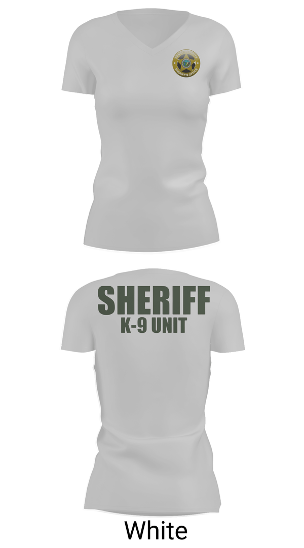Womens Short Sleeve Vneck Shirt, Pender County Sheriff’s Office K9, Police, Teamtime, Team time, sublimation, custom sports apparel, team uniforms, spirit wear, spiritwear, sports uniforms, custom shirts, team store, custom team store, fundraiser sports, apparel fundraiser