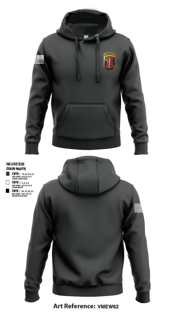 Hoodie, 204th MEB Mountaineers, Army, Teamtime, Team time, sublimation, custom sports apparel, team uniforms, spirit wear, spiritwear, sports uniforms, custom shirts, team store, custom team store, fundraiser sports, apparel fundraiser