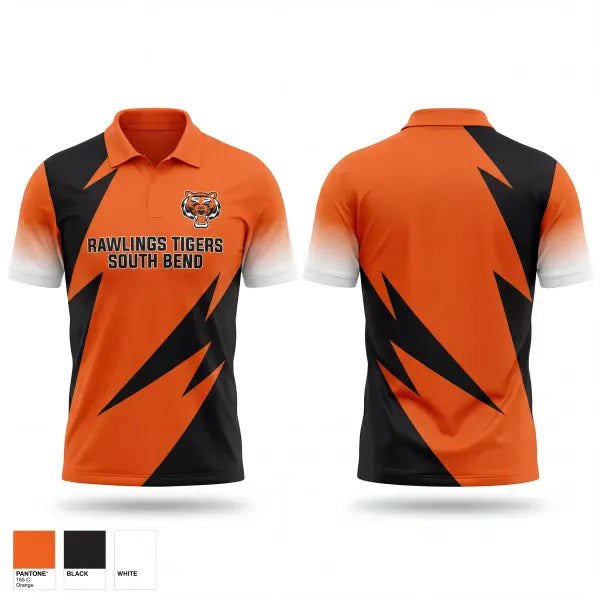 Short Sleeve Performance Polo, Rawlings Tigers South Bend, Baseball, Teamtime, Team time, sublimation, custom sports apparel, team uniforms, spirit wear, spiritwear, sports uniforms, custom shirts, team store, custom team store, fundraiser sports, apparel fundraiser