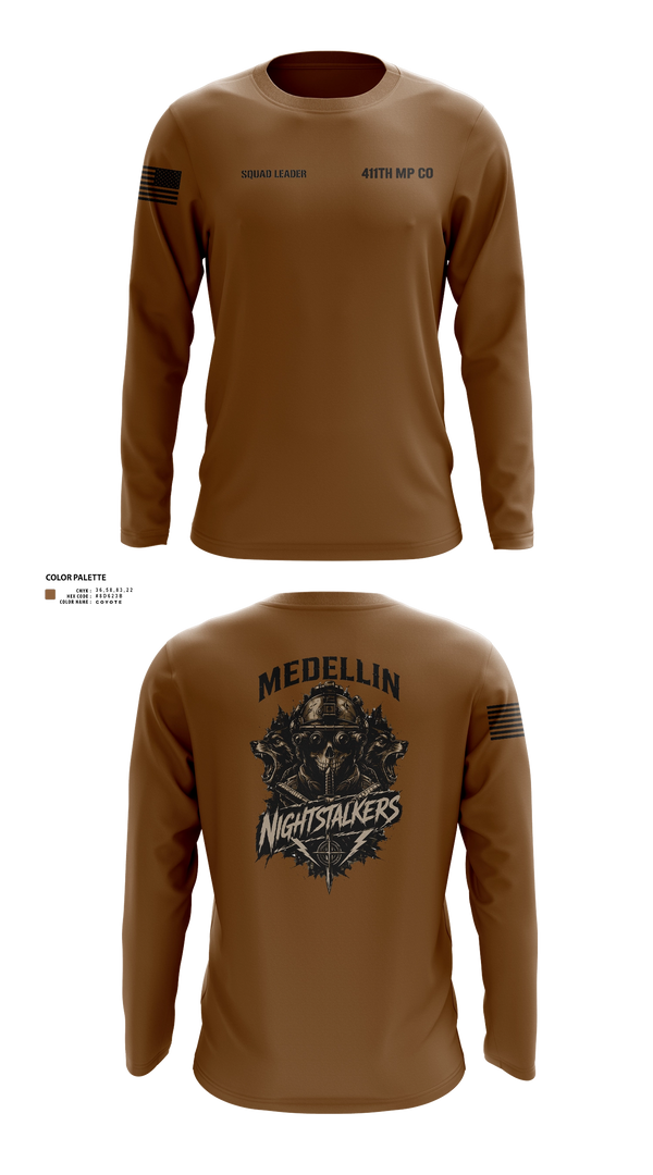 Long Sleeve Performance Shirt, 411TH MP CO, Army, Teamtime, Team time, sublimation, custom sports apparel, team uniforms, spirit wear, spiritwear, sports uniforms, custom shirts, team store, custom team store, fundraiser sports, apparel fundraiser