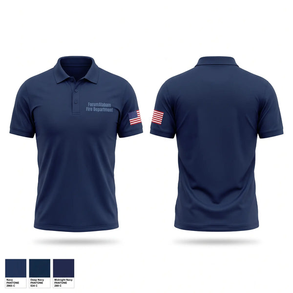 Short Sleeve Performance Polo, Forum-Alabam Fire Department, Fire Department, Teamtime, Team time, sublimation, custom sports apparel, team uniforms, spirit wear, spiritwear, sports uniforms, custom shirts, team store, custom team store, fundraiser sports, apparel fundraiser