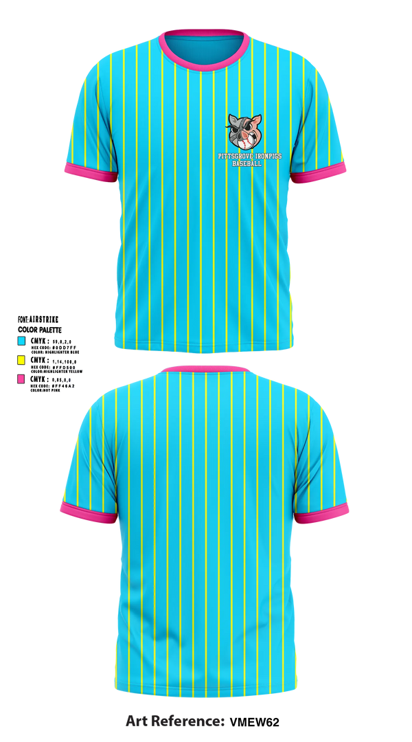 Short Sleeve Performance Shirt, Pittsgrove IronPigs, Baseball, Teamtime, Team time, sublimation, custom sports apparel, team uniforms, spirit wear, spiritwear, sports uniforms, custom shirts, team store, custom team store, fundraiser sports, apparel fundraiser