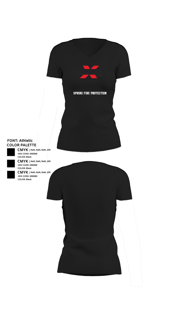 Womens Short Sleeve Vneck Shirt, SPRINX FIRE PROTECTION, , Teamtime, Team time, sublimation, custom sports apparel, team uniforms, spirit wear, spiritwear, sports uniforms, custom shirts, team store, custom team store, fundraiser sports, apparel fundraiser