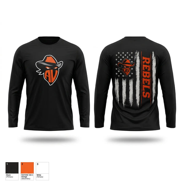 Long Sleeve Performance Shirt, AV Rebels, , Teamtime, Team time, sublimation, custom sports apparel, team uniforms, spirit wear, spiritwear, sports uniforms, custom shirts, team store, custom team store, fundraiser sports, apparel fundraiser