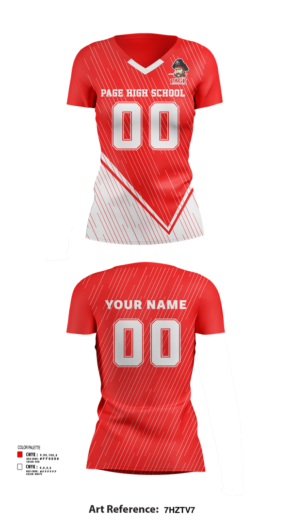 Womens Short Sleeve Vneck Shirt, Page High School Volleyball, Women's Volleyball, Teamtime, Team time, sublimation, custom sports apparel, team uniforms, spirit wear, spiritwear, sports uniforms, custom shirts, team store, custom team store, fundraiser sports, apparel fundraiser