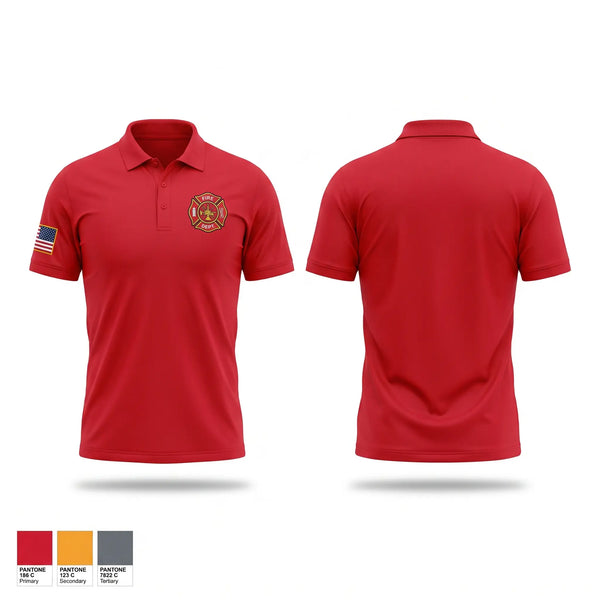 Short Sleeve Performance Polo, Western Fire, Fire Department, Teamtime, Team time, sublimation, custom sports apparel, team uniforms, spirit wear, spiritwear, sports uniforms, custom shirts, team store, custom team store, fundraiser sports, apparel fundraiser