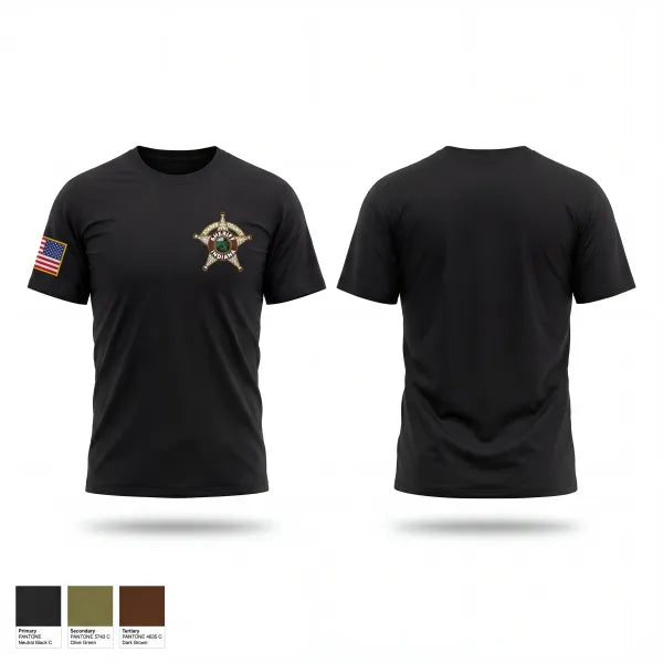 Old School Cotton Feel Shirt, Starke County Sheriff's Office, Police, Teamtime, Team time, sublimation, custom sports apparel, team uniforms, spirit wear, spiritwear, sports uniforms, custom shirts, team store, custom team store, fundraiser sports, apparel fundraiser
