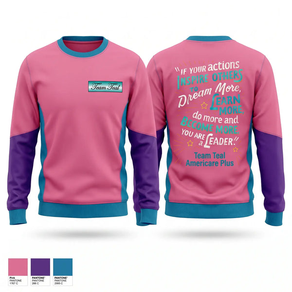 Crew Neck Sweatshirt, Team Teal, EMS/EMT, Teamtime, Team time, sublimation, custom sports apparel, team uniforms, spirit wear, spiritwear, sports uniforms, custom shirts, team store, custom team store, fundraiser sports, apparel fundraiser