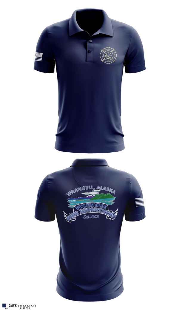 Short Sleeve Performance Polo, Wrangell Volunteer Fire Department, Fire Department, Teamtime, Team time, sublimation, custom sports apparel, team uniforms, spirit wear, spiritwear, sports uniforms, custom shirts, team store, custom team store, fundraiser sports, apparel fundraiser