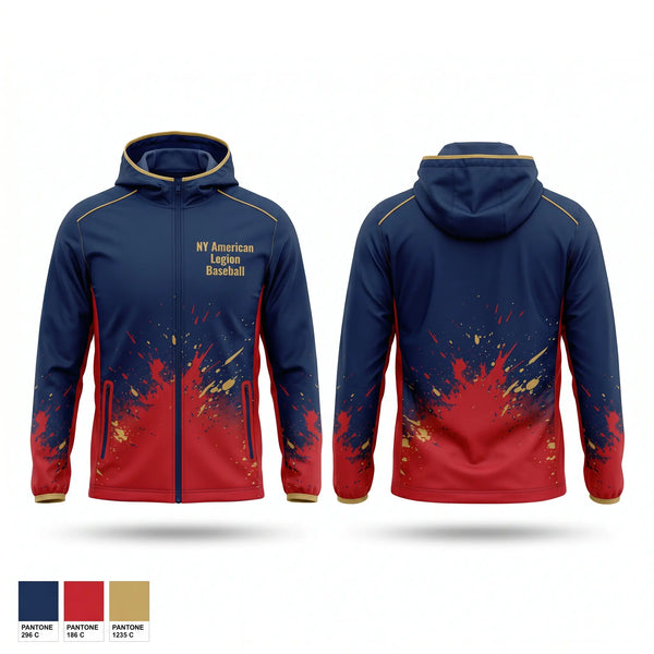 Windbreaker, NY American Legion Baseball, Baseball, Teamtime, Team time, sublimation, custom sports apparel, team uniforms, spirit wear, spiritwear, sports uniforms, custom shirts, team store, custom team store, fundraiser sports, apparel fundraiser