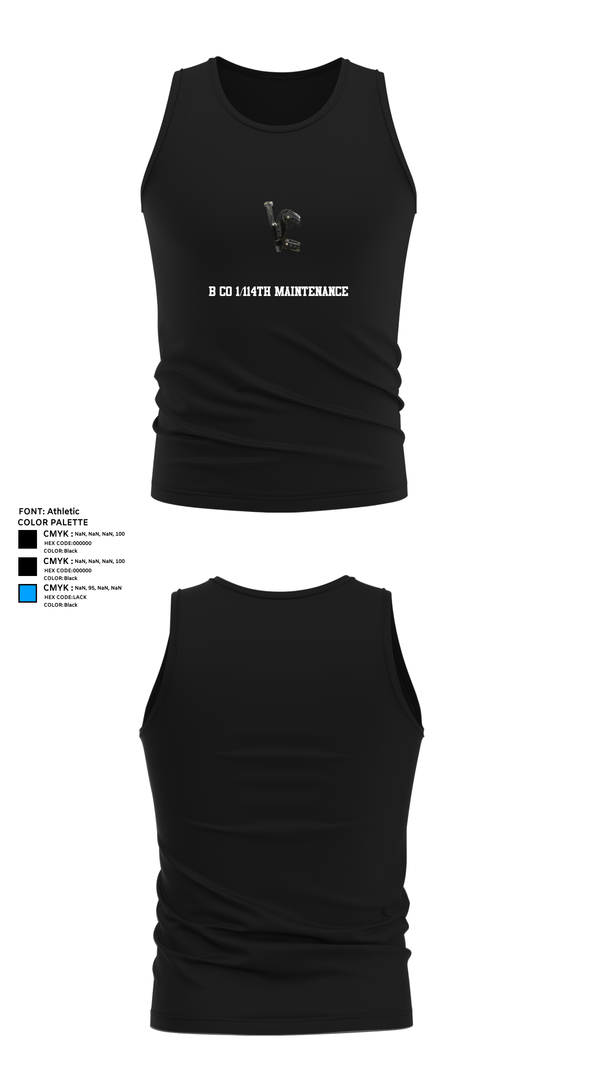 Tank Top, B Co 1/114th Maintenance, Army, Teamtime, Team time, sublimation, custom sports apparel, team uniforms, spirit wear, spiritwear, sports uniforms, custom shirts, team store, custom team store, fundraiser sports, apparel fundraiser