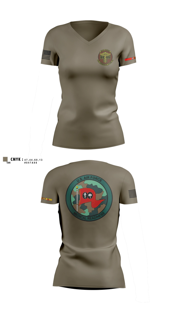 Womens Short Sleeve Vneck Shirt, 452 ASTS, Air Force, Teamtime, Team time, sublimation, custom sports apparel, team uniforms, spirit wear, spiritwear, sports uniforms, custom shirts, team store, custom team store, fundraiser sports, apparel fundraiser