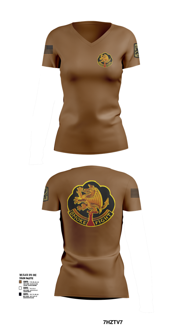 Womens Short Sleeve Vneck Shirt, 490th CBRN battalion, , Teamtime, Team time, sublimation, custom sports apparel, team uniforms, spirit wear, spiritwear, sports uniforms, custom shirts, team store, custom team store, fundraiser sports, apparel fundraiser