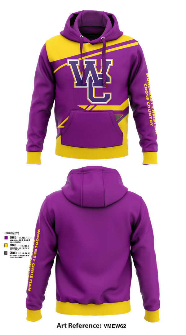 Hoodie, Woodcrest Christian, Cross Country, Teamtime, Team time, sublimation, custom sports apparel, team uniforms, spirit wear, spiritwear, sports uniforms, custom shirts, team store, custom team store, fundraiser sports, apparel fundraiser