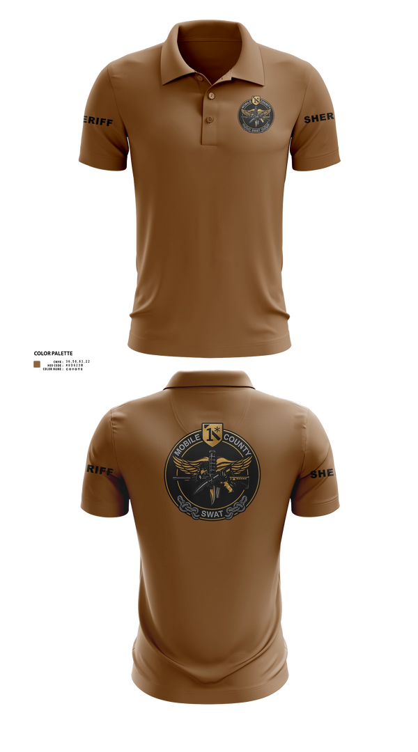 Short Sleeve Performance Polo, MOBILE COUNTY SWAT, Police, Teamtime, Team time, sublimation, custom sports apparel, team uniforms, spirit wear, spiritwear, sports uniforms, custom shirts, team store, custom team store, fundraiser sports, apparel fundraiser