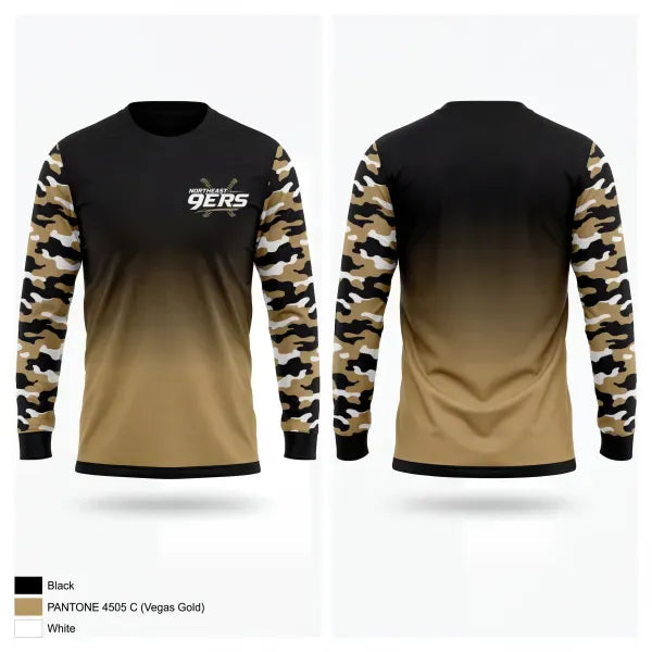 Long Sleeve Performance Shirt, Northeast 9ers, Softball, Teamtime, Team time, sublimation, custom sports apparel, team uniforms, spirit wear, spiritwear, sports uniforms, custom shirts, team store, custom team store, fundraiser sports, apparel fundraiser