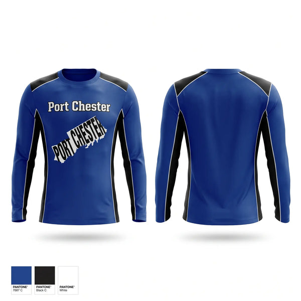 Long Sleeve Performance Shirt, Port Chester, Swimming, Teamtime, Team time, sublimation, custom sports apparel, team uniforms, spirit wear, spiritwear, sports uniforms, custom shirts, team store, custom team store, fundraiser sports, apparel fundraiser