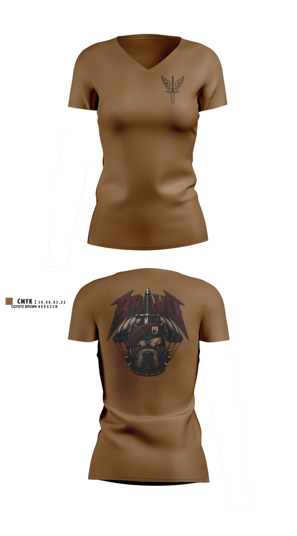 Womens Short Sleeve Vneck Shirt, B. CO, 112th SIG BN, Army, Teamtime, Team time, sublimation, custom sports apparel, team uniforms, spirit wear, spiritwear, sports uniforms, custom shirts, team store, custom team store, fundraiser sports, apparel fundraiser