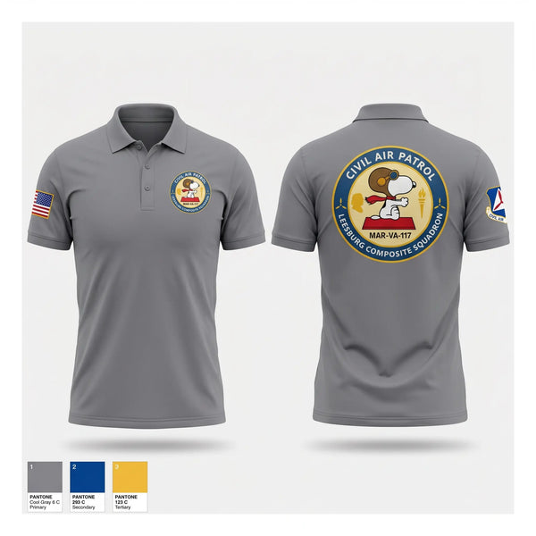 Short Sleeve Performance Polo, Leesburg Composite Squadron, Air Force, Teamtime, Team time, sublimation, custom sports apparel, team uniforms, spirit wear, spiritwear, sports uniforms, custom shirts, team store, custom team store, fundraiser sports, apparel fundraiser