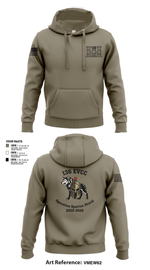 Hoodie, 136 EVCC, Army, Teamtime, Team time, sublimation, custom sports apparel, team uniforms, spirit wear, spiritwear, sports uniforms, custom shirts, team store, custom team store, fundraiser sports, apparel fundraiser