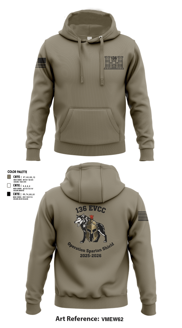 Hoodie, 136 EVCC, Army, Teamtime, Team time, sublimation, custom sports apparel, team uniforms, spirit wear, spiritwear, sports uniforms, custom shirts, team store, custom team store, fundraiser sports, apparel fundraiser