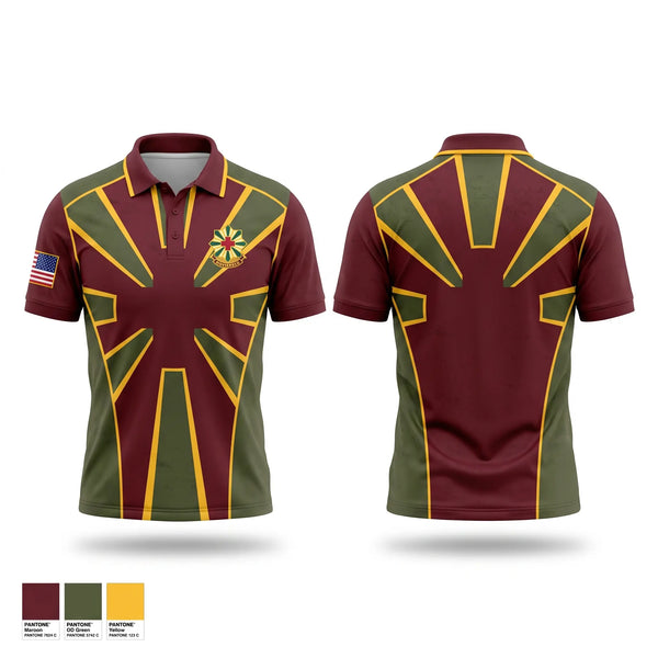 Short Sleeve Performance Polo, 528th Hospital Center, Army, Teamtime, Team time, sublimation, custom sports apparel, team uniforms, spirit wear, spiritwear, sports uniforms, custom shirts, team store, custom team store, fundraiser sports, apparel fundraiser