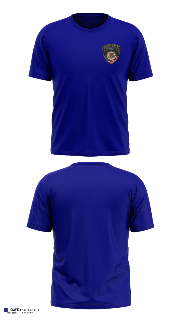 Old School Cotton Feel Shirt, Manhattan PD, Police, Teamtime, Team time, sublimation, custom sports apparel, team uniforms, spirit wear, spiritwear, sports uniforms, custom shirts, team store, custom team store, fundraiser sports, apparel fundraiser