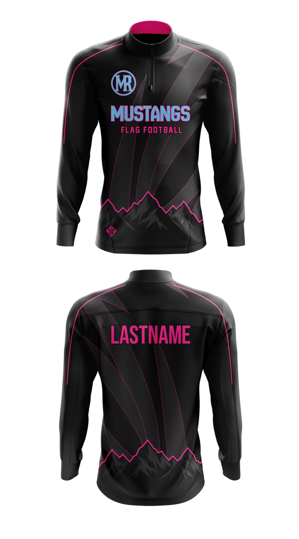 Quarter Zip Jacket, Mountain Range HS Flag Football, Women's Soccer, Teamtime, Team time, sublimation, custom sports apparel, team uniforms, spirit wear, spiritwear, sports uniforms, custom shirts, team store, custom team store, fundraiser sports, apparel fundraiser