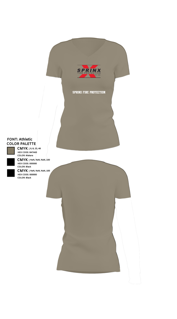 Womens Short Sleeve Vneck Shirt, SPRINX FIRE PROTECTION, , Teamtime, Team time, sublimation, custom sports apparel, team uniforms, spirit wear, spiritwear, sports uniforms, custom shirts, team store, custom team store, fundraiser sports, apparel fundraiser
