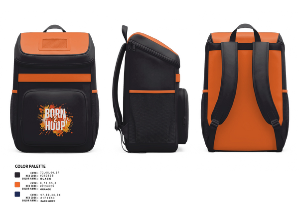 Gear Bag, BORN 2 HOOP, Men's Basketball, Teamtime, Team time, sublimation, custom sports apparel, team uniforms, spirit wear, spiritwear, sports uniforms, custom shirts, team store, custom team store, fundraiser sports, apparel fundraiser