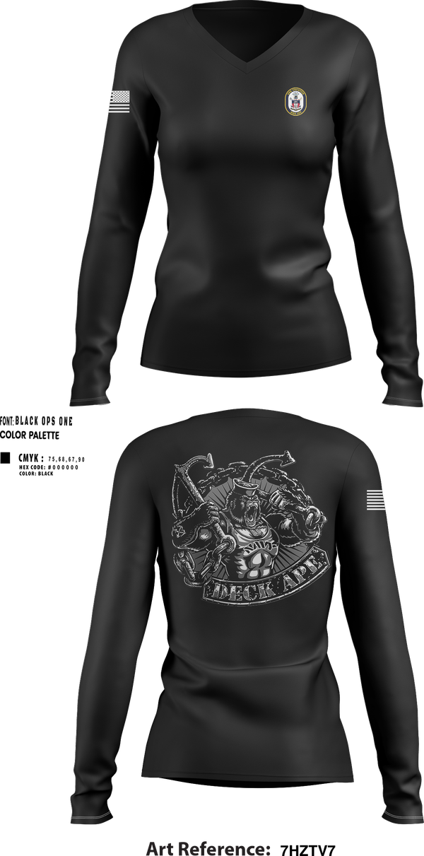Womens Long Sleeve Vneck Shirt, DDG 103 OD, , Teamtime, Team time, sublimation, custom sports apparel, team uniforms, spirit wear, spiritwear, sports uniforms, custom shirts, team store, custom team store, fundraiser sports, apparel fundraiser