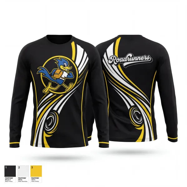 Long Sleeve Performance Shirt, Road Runners, Cheer, Teamtime, Team time, sublimation, custom sports apparel, team uniforms, spirit wear, spiritwear, sports uniforms, custom shirts, team store, custom team store, fundraiser sports, apparel fundraiser