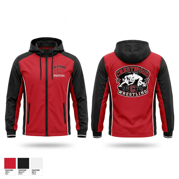 Windbreaker, CRESTWOOD comets, Wrestling, Teamtime, Team time, sublimation, custom sports apparel, team uniforms, spirit wear, spiritwear, sports uniforms, custom shirts, team store, custom team store, fundraiser sports, apparel fundraiser
