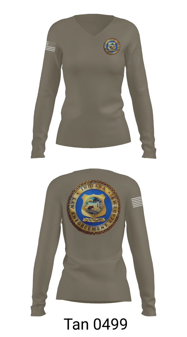 Womens Long Sleeve Vneck Shirt, Olive Branch Police Department, Police, Teamtime, Team time, sublimation, custom sports apparel, team uniforms, spirit wear, spiritwear, sports uniforms, custom shirts, team store, custom team store, fundraiser sports, apparel fundraiser