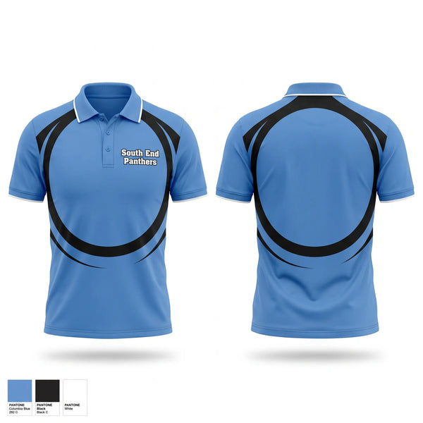 Short Sleeve Performance Polo, South End Panthers, Baseball, Teamtime, Team time, sublimation, custom sports apparel, team uniforms, spirit wear, spiritwear, sports uniforms, custom shirts, team store, custom team store, fundraiser sports, apparel fundraiser