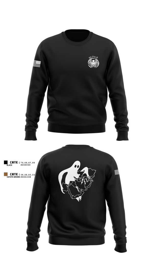 Crew Neck Sweatshirt, A Co 8th Psy-B, Army, Teamtime, Team time, sublimation, custom sports apparel, team uniforms, spirit wear, spiritwear, sports uniforms, custom shirts, team store, custom team store, fundraiser sports, apparel fundraiser
