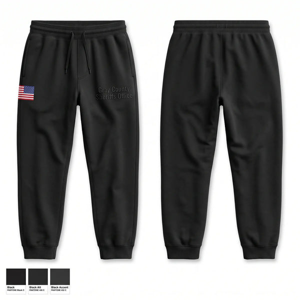 Sweatpants, Gray County Sheriff’s Office, Police, Teamtime, Team time, sublimation, custom sports apparel, team uniforms, spirit wear, spiritwear, sports uniforms, custom shirts, team store, custom team store, fundraiser sports, apparel fundraiser