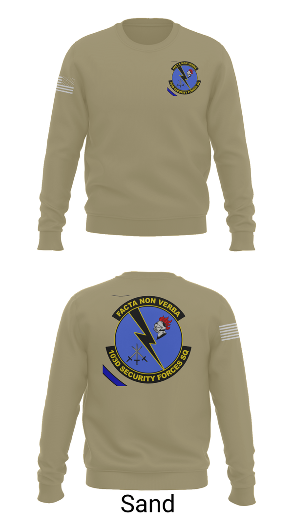 Crew Neck Sweatshirt, 103d SECURITY FORCES SQUADRON, , Teamtime, Team time, sublimation, custom sports apparel, team uniforms, spirit wear, spiritwear, sports uniforms, custom shirts, team store, custom team store, fundraiser sports, apparel fundraiser