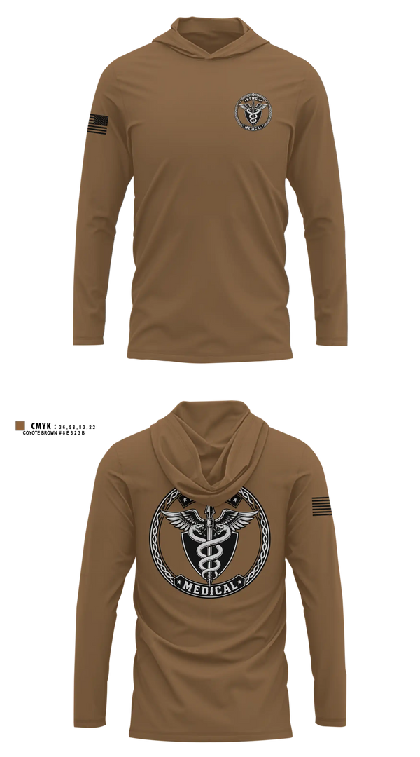 Long Sleeve hooded sunshirt, NSWG-1 Medical, Navy, Teamtime, Team time, sublimation, custom sports apparel, team uniforms, spirit wear, spiritwear, sports uniforms, custom shirts, team store, custom team store, fundraiser sports, apparel fundraiser