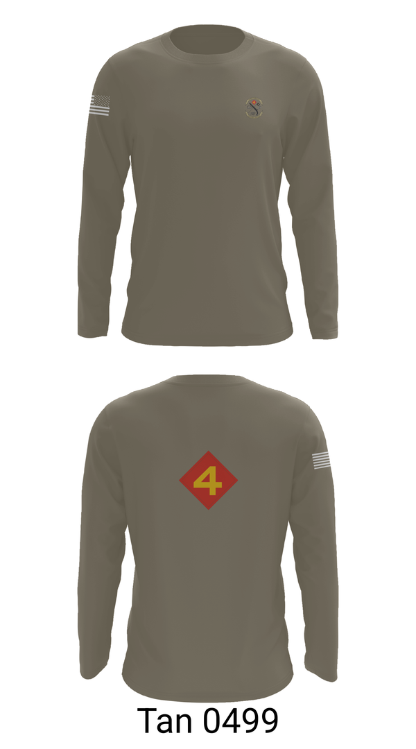 Long Sleeve Performance Shirt, 14th Marine regiment 4th Marine corps division, , Teamtime, Team time, sublimation, custom sports apparel, team uniforms, spirit wear, spiritwear, sports uniforms, custom shirts, team store, custom team store, fundraiser sports, apparel fundraiser