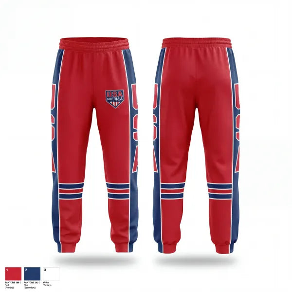 Sweatpants, USA Softball of Alaska, Softball, Teamtime, Team time, sublimation, custom sports apparel, team uniforms, spirit wear, spiritwear, sports uniforms, custom shirts, team store, custom team store, fundraiser sports, apparel fundraiser