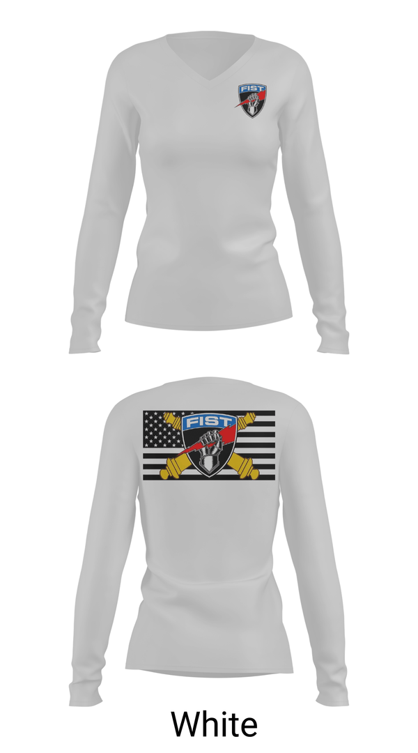 Womens Long Sleeve Vneck Shirt, 1/78th FA Bn, Army, Teamtime, Team time, sublimation, custom sports apparel, team uniforms, spirit wear, spiritwear, sports uniforms, custom shirts, team store, custom team store, fundraiser sports, apparel fundraiser