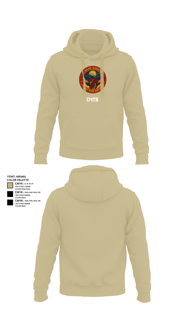 Hoodie, 174th, , Teamtime, Team time, sublimation, custom sports apparel, team uniforms, spirit wear, spiritwear, sports uniforms, custom shirts, team store, custom team store, fundraiser sports, apparel fundraiser